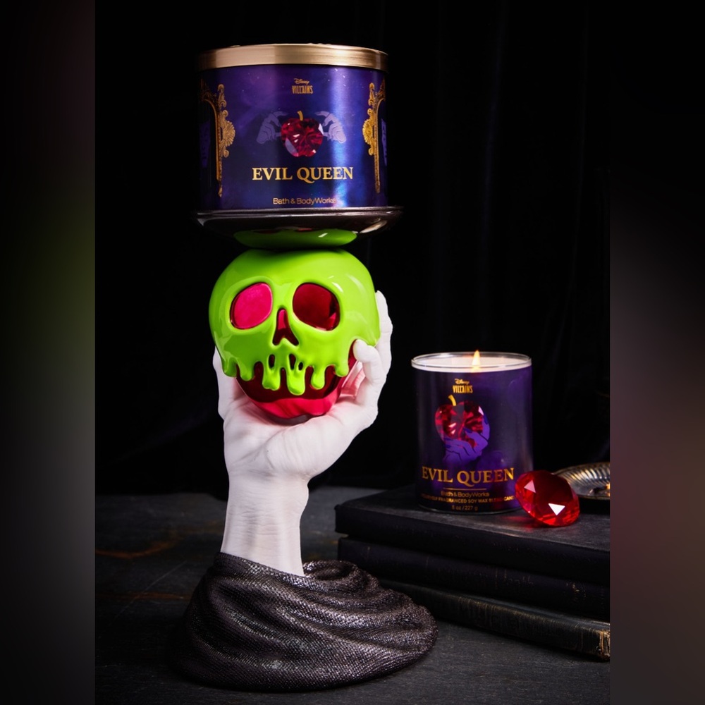 Bath & Body Works Disney Villains Snow White Poison Apple Candle Holder New - Picture 2 of 3